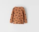 Лонгслив для сна Zara 120см коричневый горох 4174746732 - изображение 2