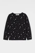 Джемпер H&M 134 140см черный звезды 608924135 - изображение 1