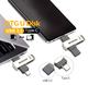 Высокоскоростной двухсторонний OTG USB - флеш - накопитель128GB Kodak K273 с интерфейсом 3.2 Type-C Серый - изображение 4