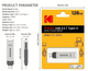 Высокоскоростной двухсторонний OTG USB - флеш - накопитель128GB Kodak K273 с интерфейсом 3.2 Type-C Серый - изображение 5