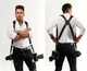 Разгрузочные ремни для фотографа на 2 камеры портупея натуральная кожа Чёрный ( код: LCS2B ) - изображение 2
