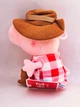 Плюшевая игрушка Свинка Пеппа Ковбой в шляпе 20 см Peppa из семьи Пеппа Голограмма в коробке Розовая - изображение 6