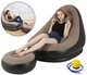 Надувное кресло AIR SOFA (9233) с пуфом-подставкой для ног Коричневый (JDT-0845295) - изображение 2