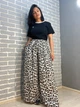 Брюки женские New collection 83474 талия на резинке палаццо широкие леопардовый принт 48 коричневые - изображение 1