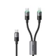 Кабель швидкого заряджання Mcdodo 2 in 1 USB-C to USB-C + Lightning 100W Cable with LED 1.5m CA-6700 - зображення 1