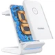 Бездротовий ЗП Choetech 15W 3 in 1 Wireless Charger Stand for Apple/Samsung Watch White (2000000264776) - изображение 3