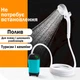 Душ Портативный на аккумуляторе 4800 mAh Переносной Мини Душ для туризма кемпинга Голубой - изображение 5