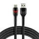 Кабель USB на USB-C everActive CBB-2CBR 2m RGB, USB 2.0, PD 3A 60W, черный в оплетке с RGB подсветкой - изображение 1