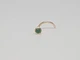 Золотая серьга-пирсинг в нос с фианитом. 1023.2 Зеленый - изображение 3