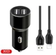 Зарядное устройство XO 2хUSB + кабель Lightning Black (TZ09_IP) - изображение 1