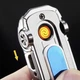 Брелок зажигалка с фонариком Машина 3D KERPA USB шнур металлик - изображение 3