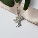 Серебряная подвеска кулон Янгол с Белым камнем серебро 925 пробы 3287 1.00г - изображение 1