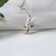 Серебряная подвеска кулон Янгол с Белым камнем серебро 925 пробы 3287 1.00г - изображение 5