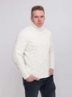 Свитер мужской молочный теплый с горлом и косами 230-570-1 XL - изображение 8