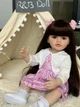 Лялька 55 см ручної роботи велика вінілова Reborn Baby Doll зі справжнім волоссям та реалістичними очима - зображення 3