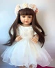 Большая виниловая реалистичная кукла Reborn Baby Doll с настоящими волосами и живыми глазами - изображение 1