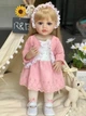 Велика вінілова лялька 55 см ручної роботи Reborn Baby Doll зі справжнім волоссям та красивими очима. - зображення 1