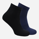 Набор мужских носков коротких хлопковых Premier Socks 558 44-45 2 пары Черный/Синий/Серый (4820203357888) - изображение 1