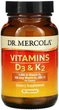 Витамины D3 и K2 Dr. Mercola Vitamins D3 & K2 5000 МЕ 90 капсул (813006019965) - изображение 1