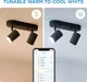 Світильник точковий накладний розумний IMAGEO Spots, 2х5W, 2200-6500K, RGB, Wi-Fi, чорний WiZ 000325124 - зображення 9