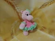 Мягкая плюшевая игрушка handmade Бегемот 26 см розовый амигуруми вязаный крючком - изображение 2