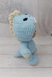 Мягкая игрушка handmade Мишка в костюме динозавра 30 см вязаный крючком амигуруми - изображение 6