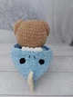 Мягкая игрушка handmade Мишка в костюме динозавра 30 см вязаный крючком амигуруми - изображение 7