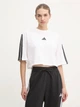 Футболка хлопковая оверсайз короткая женская Adidas W 3S Sj Tlr T JD4999 L White/Black (4067902192727) - изображение 6
