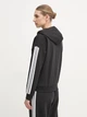 Толстовка на флисе на молнии с капюшоном женская Adidas W 3S Fl Fz Hd JE1283 XL Black/White (4067902074153) - изображение 2