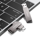 Металева USB Флешка 2в1 256GB Type-C/USB 3.0 для телефону комп'ютера USAMS USB3.0 US-ZB202 Сірий - зображення 8