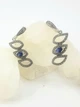 Серебряные серьги со вставкой и капельным серебром (29700/5) - изображение 2