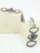 Серебряные серьги со вставкой и капельным серебром (29700/5) - изображение 4