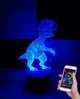 3d-светильник Динозаврик, 3д-ночник, несколько подсветок (на bluetooth) - изображение 2
