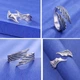 Кольца парные Ангел и демон крылья - изображение 7
