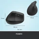 Мишка Logitech Lift Left Vertical Ergonomic Wireless/Bluetooth Graphite (910-006474) - изображение 8