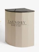 Корзина для білизни кутова бежева Laundry 550х490х390 мм - зображення 3