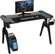 Геймерский компьютерный стол GT Racer T-1444 (140x60x73) Black - изображение 7