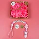 Держатель именной для пустышки Mommy Bag Зайченок розовый (9 букв) - изображение 2