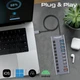 USB-C хаб 10-в-1 Promate Gegahub-5G Grey (gegahub-5g) - зображення 5