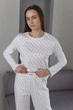 Пижама женская в рубчик NEL Сердечки молочная 1745 XXL - изображение 9