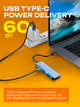 Usb хаб переходник type c на юсб 4в1 hub адаптер с юсб на тайп си для ноутбука смартфона планшета пк компактный концентратор разветвитель 4 порта 4K hdmi 2xUSB3.0 5Gbs PD hub 4in1 - изображение 5