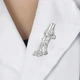 Значок (пин) BROCHE брошь бижутерия Медицина Стопа серебристый BRGV114656 - изображение 4