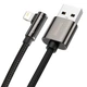 Кабель Baseus Legend Elbow USB - Lightning (1m) CALCS-A01 поворотный коннектор черный - изображение 1