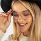 Солнцезащитные очки No Brand Image имиджевые прозрачные розовые - изображение 1