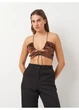 Топ H&M S Коричневий 0-2345 - зображення 1