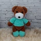М'яка плюшева іграшка handmade Ведмедик 28 см амігурумі в'язаний гачком - зображення 6