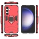 Чехол Fiji Ring для Samsung Galaxy S24 FE (S721) бронированный бампер с кольцом подставкой красный - изображение 3
