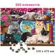Пазлы Котики на полке 500 элементов 47 х 33 см Київська фабрика іграшок (84849) (250626) - изображение 2