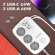 Мережевий фільтр-подовжувач СolorWay 3 розетки/4USB GaN3 Pro PD (2USB-A + 2 TYPE-C) (65W) 2M (CW-CHE34PDW) - изображение 11