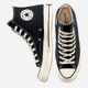 Жіночі кеди високі Converse Chuck 70 Canvas 162050C 38 (5.5US) 24.5 см Black/Black/Egret (888755675199) - зображення 5